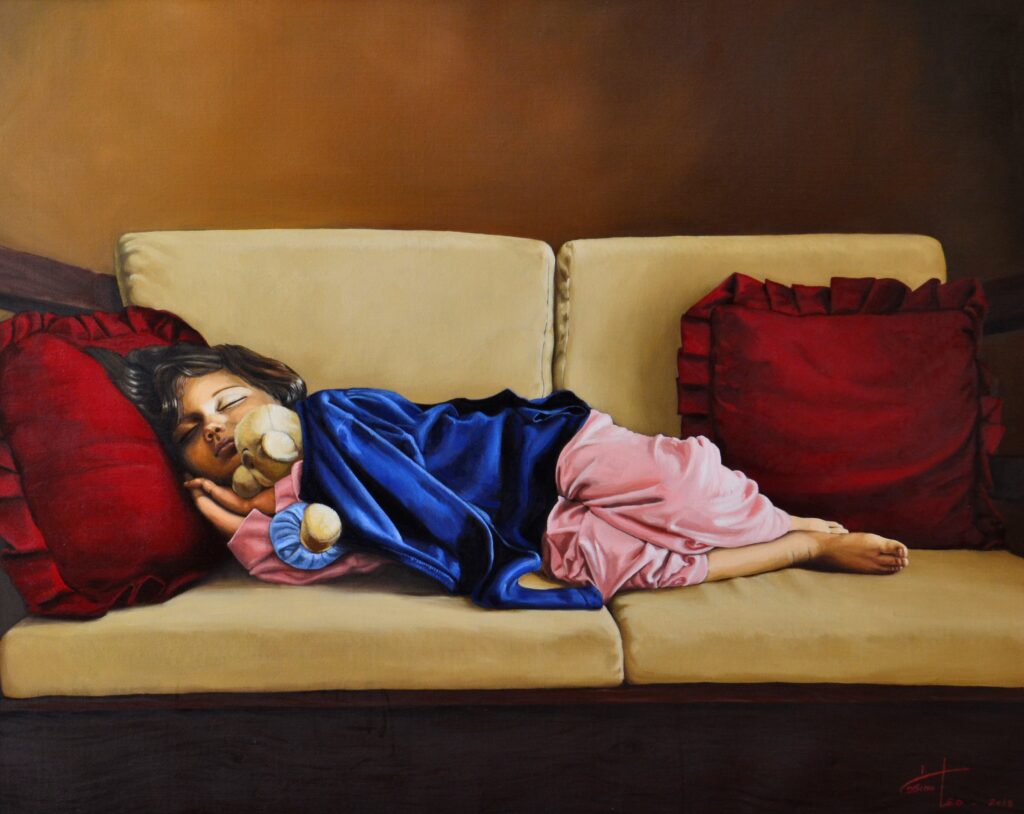 Riposino - olio su tela - cm. 100x80